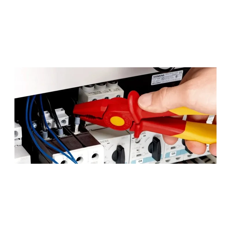 Knipex 1-Piece Combination Plier Flat Nose 180mm Overall Length VDE/1000V Approved 98 62 01