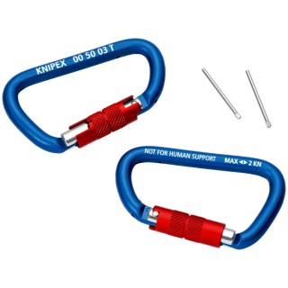 Knipex Aluminium Safety Carabiner with Screw Lock 00 50 03 T BK