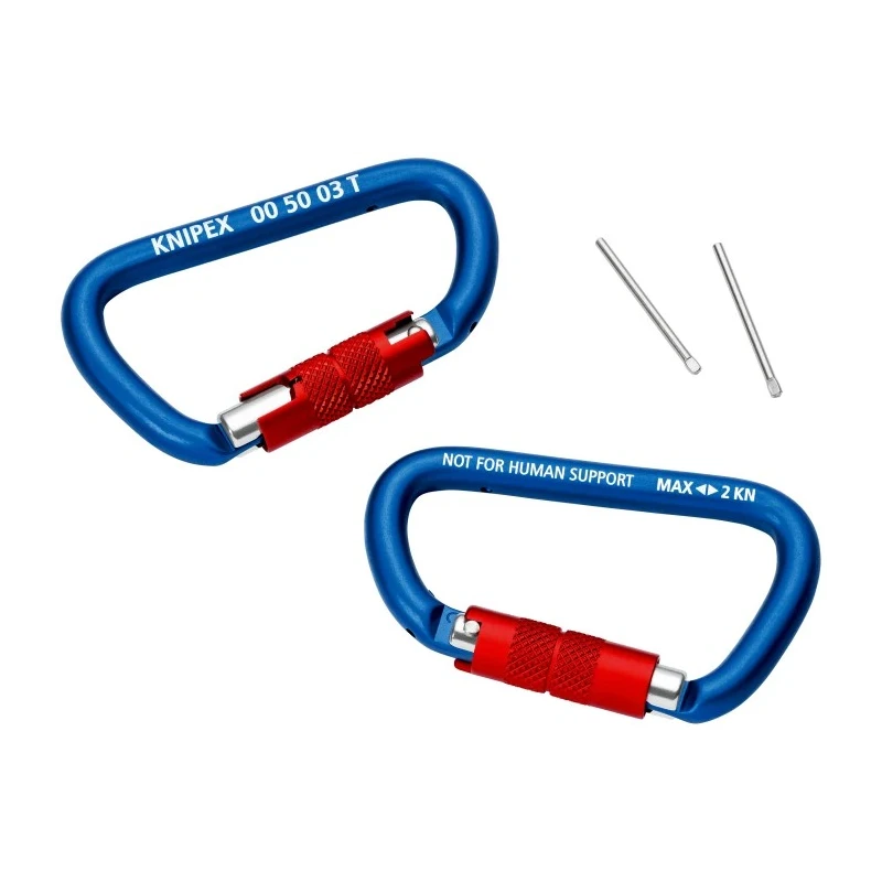 Knipex Aluminium Safety Carabiner with Screw Lock 00 50 03 T BK