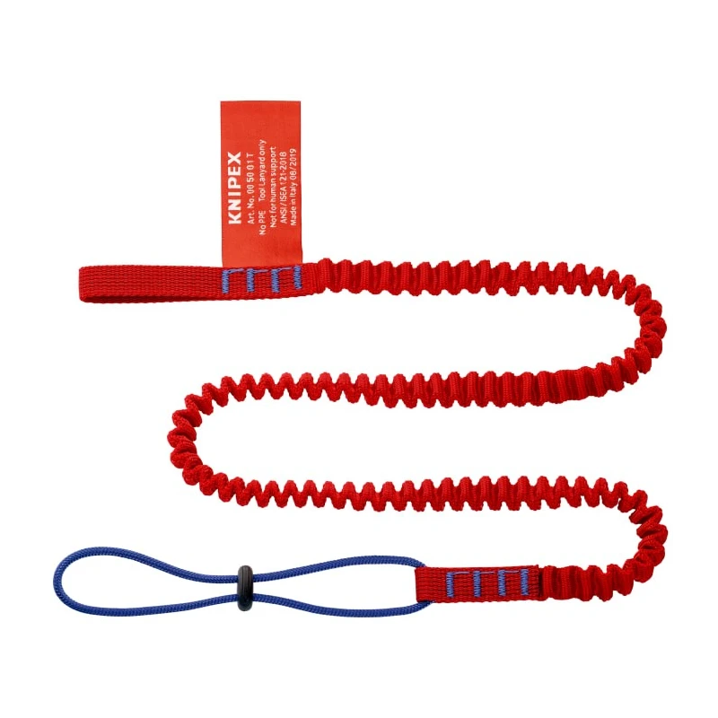 Knipex Fabric Tool Lanyard Fall Protection Set with 1 Lanyard, 3 Adapter Straps, 2 Carabiners Czech Republic 00 50 04 T BK