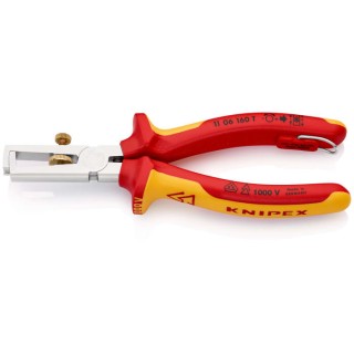 Knipex Universal Stripping Pliers Insulated Comfort Grip 160mm, Stripping Range 0.1 → 10 mm² 11 06 160 T
