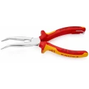 Knipex Insulated Comfort Grip 1-Piece Long Nose Plier Round Jaw 73mm, 200mm Overall VDE 1000V Approved 26 26 200 T