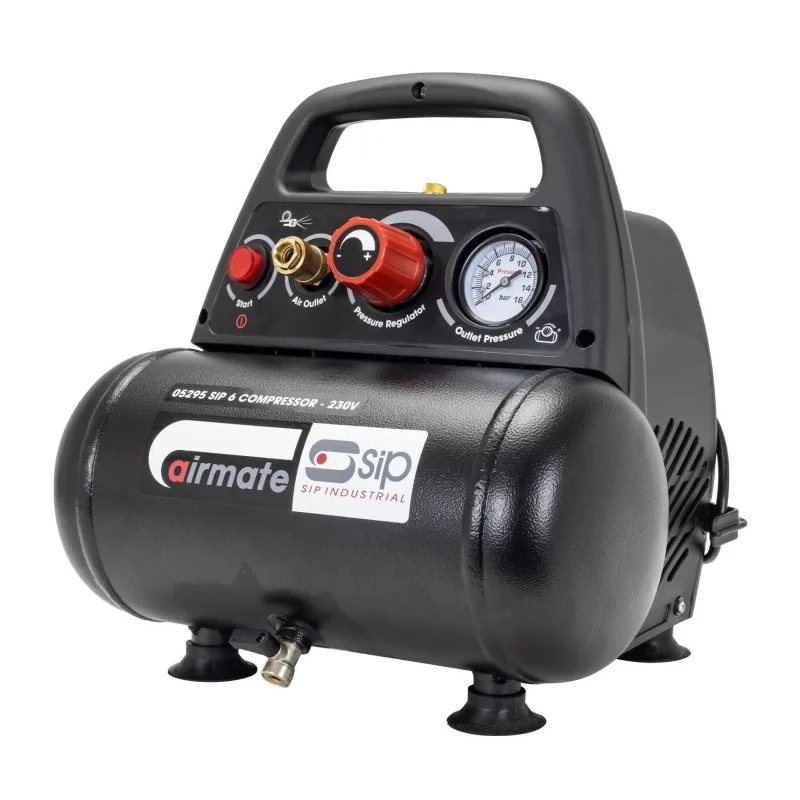 SIP 1.5 HP Portable Oil Free Air Compressor 6L Tank Capacity 8 bar Maximum Pressure 05295