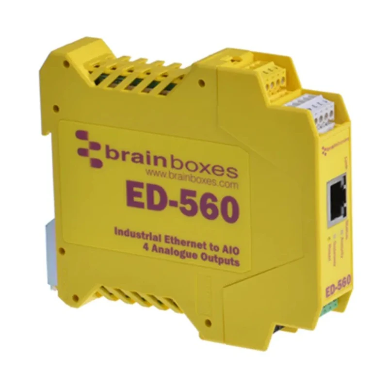 Brainboxes PLC I/O Module 4-Channel Analogue DIN Rail Mount Ethernet Interface ED-560