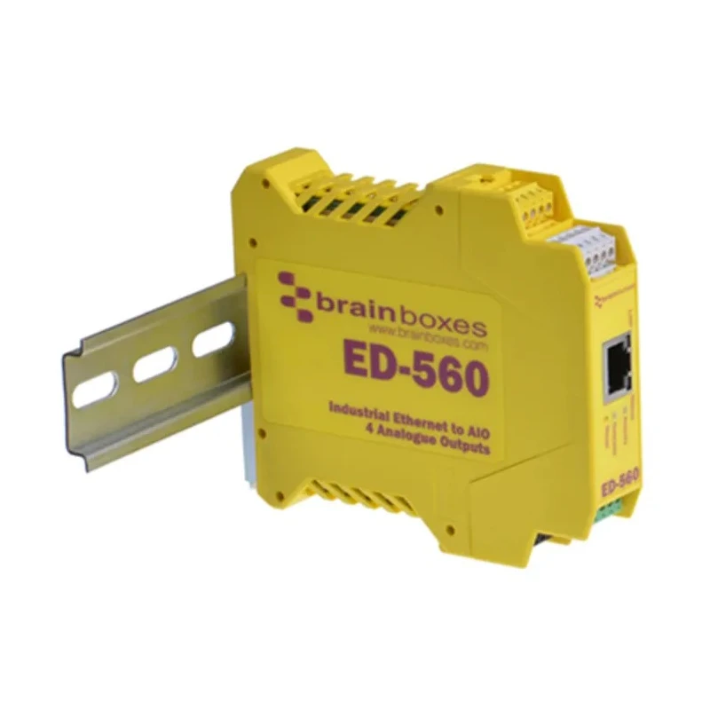 Brainboxes PLC I/O Module 4-Channel Analogue DIN Rail Mount Ethernet Interface ED-560