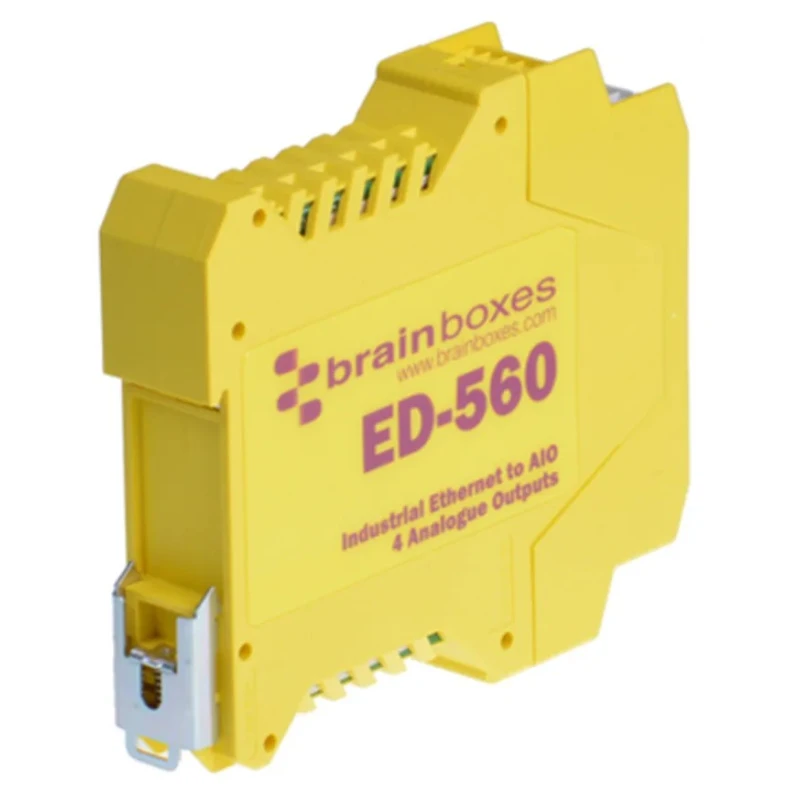 Brainboxes PLC I/O Module 4-Channel Analogue DIN Rail Mount Ethernet Interface ED-560