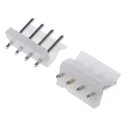 Molex SPOX Series Straight Through Hole Pin Header 4 Contacts 5.08 mm Pitch 1 Row Unshrouded 10-32-1041