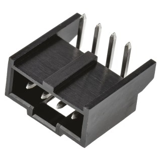 Molex C-Grid III Series Right Angle Through Hole PCB Header, 4 Contacts, 2.54mm Pitch, 1 Row, Shrouded 90136-2104