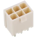 Molex Mini-Fit Jr Series Straight Through Hole PCB Header 6 Contacts 4.2 mm Pitch 2 Row Shrouded 39-28-8060