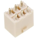 Molex Mini-Fit Jr Series Straight Through Hole PCB Header 6 Contacts 4.2 mm Pitch 2 Row Shrouded 39-28-8060