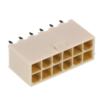 Molex Mini-Fit Jr Series Straight Through Hole PCB Header, 12 Contact, 4.2 mm Pitch, 2 Row, Shrouded 39-28-8120