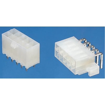 Molex Mini-Fit Jr Series Straight Through Hole PCB Header, 8 Contacts, 4.2 mm Pitch, 2 Row, Shrouded 39-29-0083