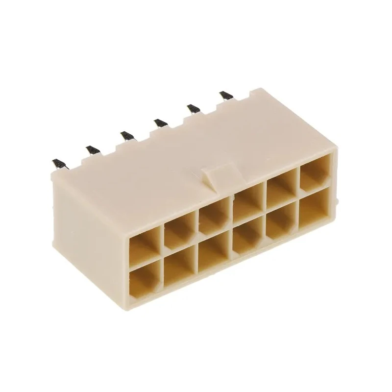 Molex Mini-Fit Jr Series Straight Through Hole PCB Header 12 Contacts 4.2 mm Pitch 2 Row Shrouded 39-28-8120