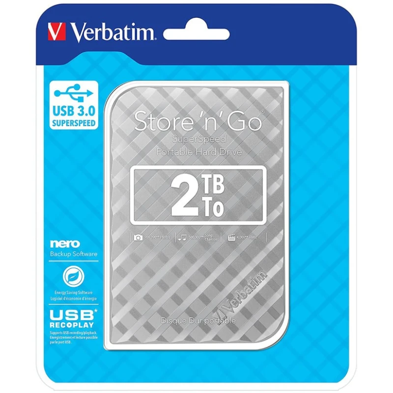 Verbatim 2.5 in 2 TB External Portable Hard Drive USB 3.0 136-7749