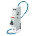 ABB Residual Current Circuit Breaker with Overload Protection 20A 1-Pole 30mA 2CSR275051R1204 DSE201 M C20 AC30 - N Blue