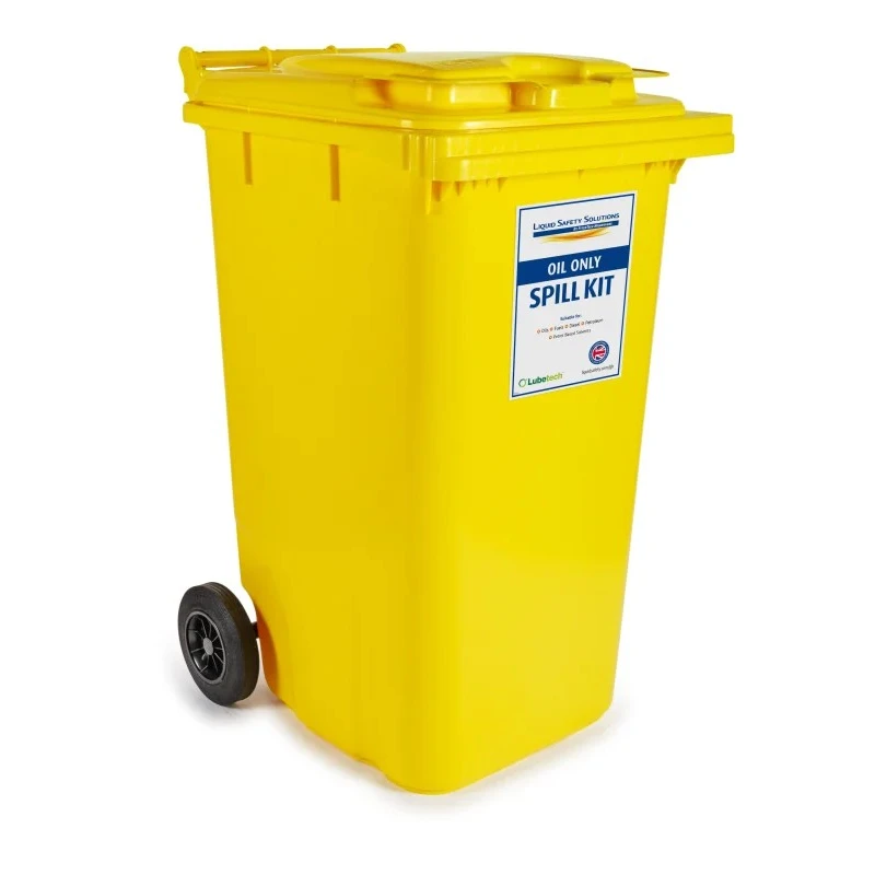 Lubetech Superior Oil Performance 240 L Oil Spill Kit Wheeled Bin 580x750x1100mm 24-1240