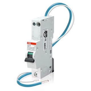 ABB Residual Current Circuit Breaker with Overload Protection 50A 1-Pole 30 mA 2CSR275051R1504 DSE201 M C50 AC30 - N Blue