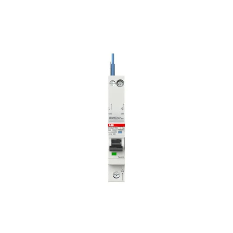 ABB Residual Current Circuit Breaker with Overload Protection 20A 1-Pole 30mA Trip 2CSR275151R1204 DSE201 M C20 A30 - N Blue