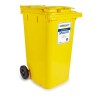 Lubetech Chemical Spill Kit 240 L Absorbent Capacity in Yellow Polyethylene Wheeled Bin 04-1240