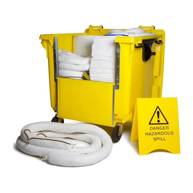 RS PRO 600 L Oil Spill Kit High-Capacity Absorbent with 4-Wheeled Bin 136-7564