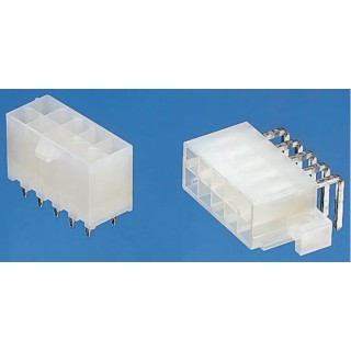 Molex Mini-Fit Jr. Series Right Angle Through Hole 12 Contact PCB Header 4.2 mm Pitch 6A Nylon Housing 600V 39-30-0120