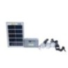 Solar DC Home Lighting System & Kit With 3x 6V-DC Outputs 3 Weatherproof LED Bulbs Inbuilt Lithium Battery Solar Panel & USB M