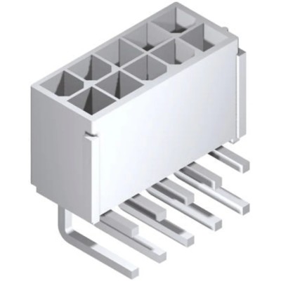 Molex Mini-Fit Jr Series Right Angle Through Hole PCB Header 6 Contacts 4.2 mm Pitch Shrouded 87427-0602