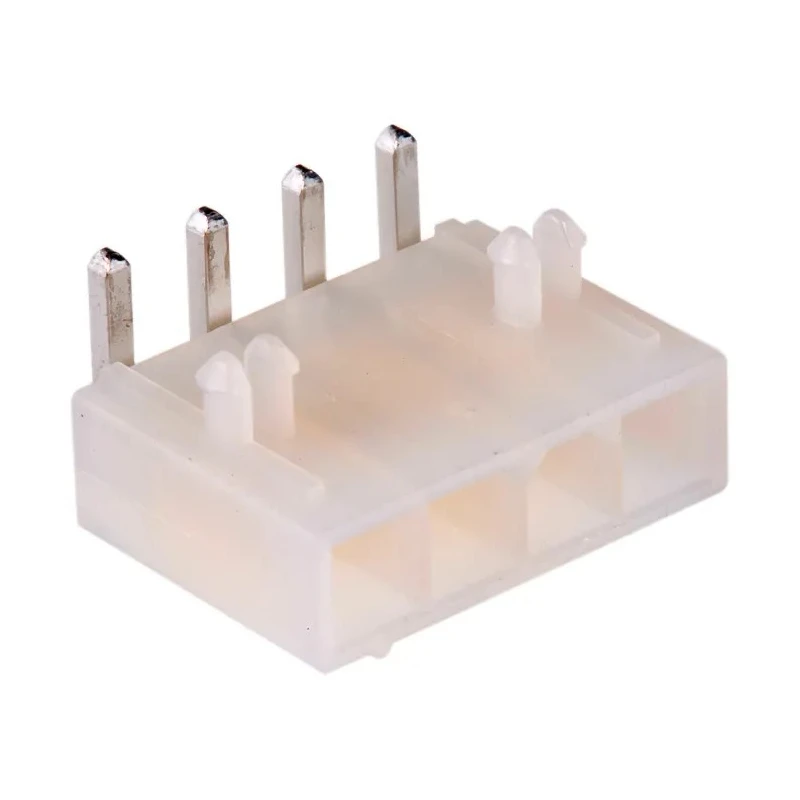 Molex Mini-Fit Jr Series Right Angle Through Hole PCB Header, 4 Contact(s), 4.2 mm Pitch, 1 Row, Shrouded 39-30-3047