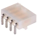 Molex Mini-Fit Jr Series Right Angle Through Hole PCB Header, 4 Contact(s), 4.2 mm Pitch, 1 Row, Shrouded 39-30-3047