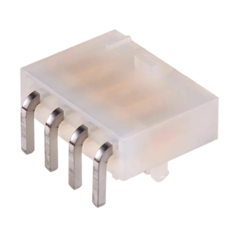 Molex Mini-Fit Jr Series Right Angle Through Hole PCB Header, 4 Contact(s), 4.2 mm Pitch, 1 Row, Shrouded 39-30-3047