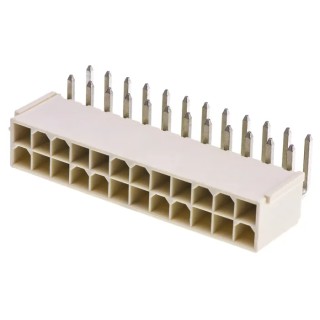 Molex Mini-Fit Jr Series Right Angle Through Hole PCB Header 24 Contact 4.2 mm Pitch 2 Row Shrouded 87427-2402