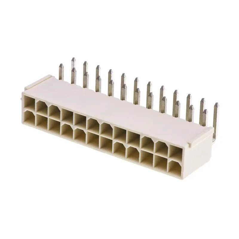 Molex Mini-Fit Jr Series Right Angle Through Hole PCB Header 24 Contacts 4.2 mm Pitch Nylon Housing 87427-2402