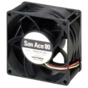 Sanyo Denki Axial Fan, San Ace 9GV Series, 12V DC, 36W Power, 3A Max Current, 222 m³/h Airflow, 80 mm Square 9GV0812P1H03