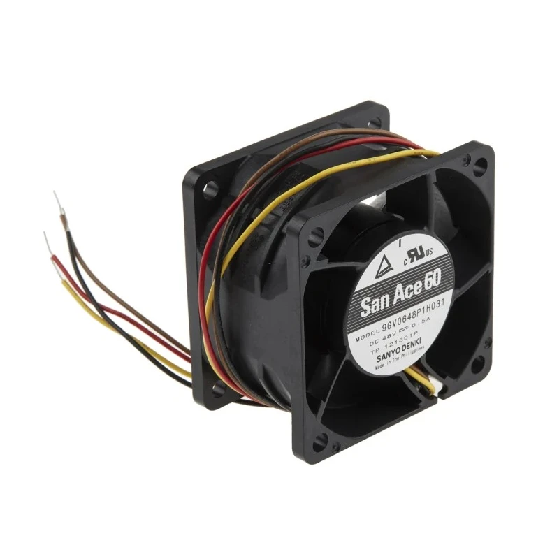 Sanyo Denki San Ace 9GV Series Axial Fan 48V DC 24W 129 m³/h 14500 RPM 60mm Square Frame 9GV0648P1H031