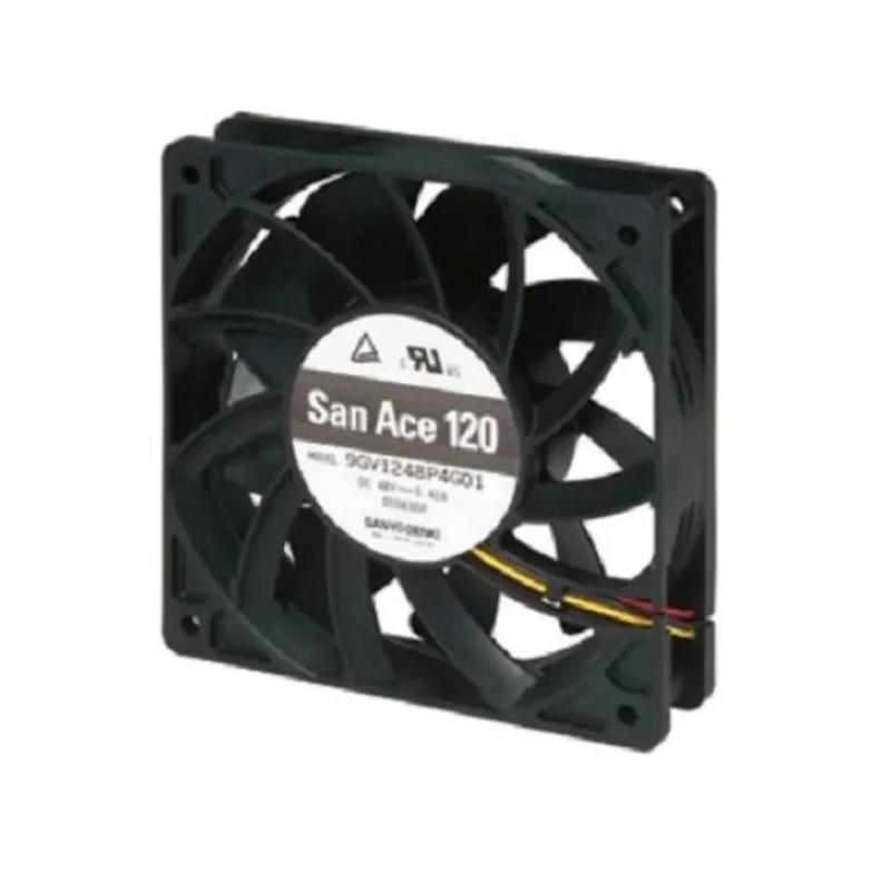 Sanyo Denki San Ace 9GV Series Axial Fan 48V DC 20.16W Power Consumption 289.8 m³/h Air Flow 120 mm Frame Size 9GV1248P4G011