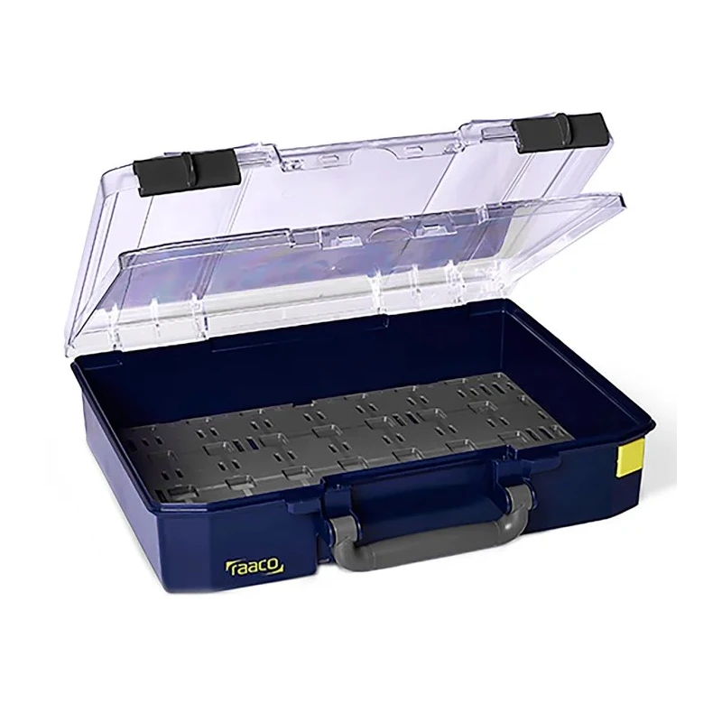 Raaco Blue Polypropylene Compartment Box with Transparent Lid and 1 Compartment 83mm x 413mm x 330mm 142519