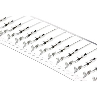 Molex 70021 Series Male Crimp Terminal, Tin Plated Phosphor Bronze Contact, 3A, 30 AWG Min, 24 AWG Max, Crimp 16-02-0105