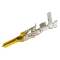 Molex 5558 Series Male Crimp Terminal, 24 AWG Min Wire, 18 AWG Max Wire, 9A Current, Brass Gold Plated Contact 39-00-0430