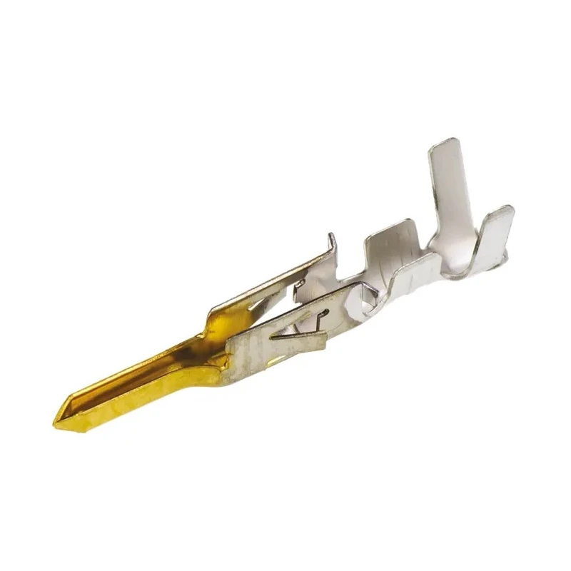 Molex 5558 Series Male Crimp Terminal, 24 AWG Min Wire, 18 AWG Max Wire, 9A Current, Brass Gold Plated Contact 39-00-0430