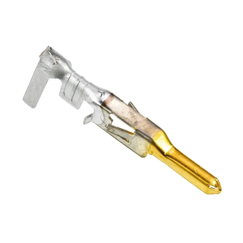 Molex 5558 Series Male Crimp Terminal Rated 9A Current, 24 AWG Min to 18 AWG Max Wire Size, Gold Plated Phosphor 39-00-0219