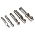 RS PRO High-Speed Steel End Mill with 6mm Screwed Shank, 4 Flutes, Centre Cutting, 100mm Length, 5 Pieces Set 136-8073