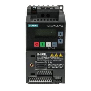 Siemens Inverter Drive SINAMICS V20 Series 370W 1 Phase 230V AC 2.3A 6SL3210-5BB13-7UV1