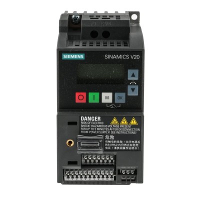 Siemens Inverter Drive SINAMICS V20 Series 370W 1 Phase 230V AC 2.3A 6SL3210-5BB13-7UV1