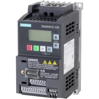 Siemens SINAMICS V20 Series Single-Phase Inverter Drive 370W 230V AC 2.3A 6SL3210-5BB13-7BV1