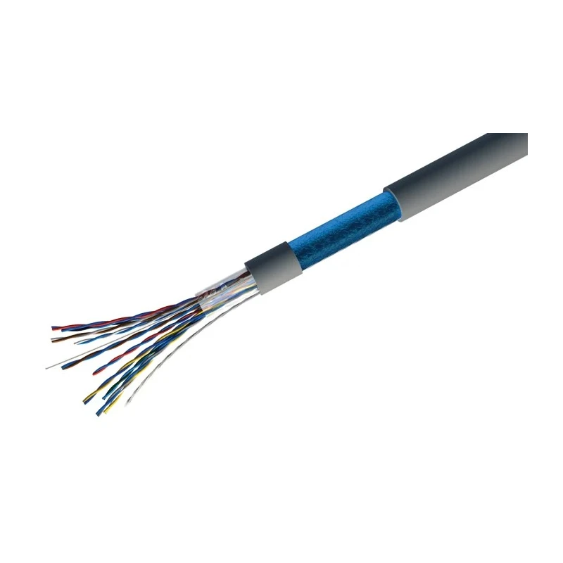 RS PRO 10 Core Telephone Cable 1 x 0.81 mm, Flame Retardant Grey Red Sheath 100 m 136-8168