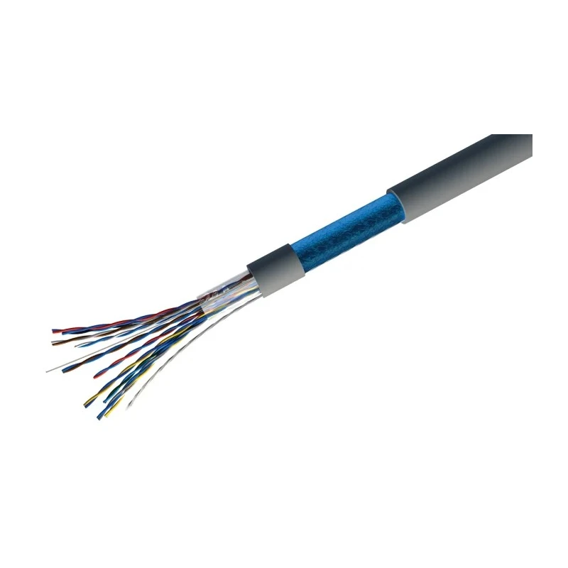 RS PRO 10 Core Telephone Cable, 1 x 0.81 mm Stranded Bare Copper Conductor, Red and Grey PVC Sheath, 100 m LENGTH 136-8164