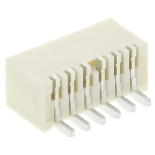 Molex Pico-SPOX Series Right Angle Surface PCB Header, 6 Contacts, 1.5 mm Pitch, 1 Row, Shrouded, 3A Current 87438-0643