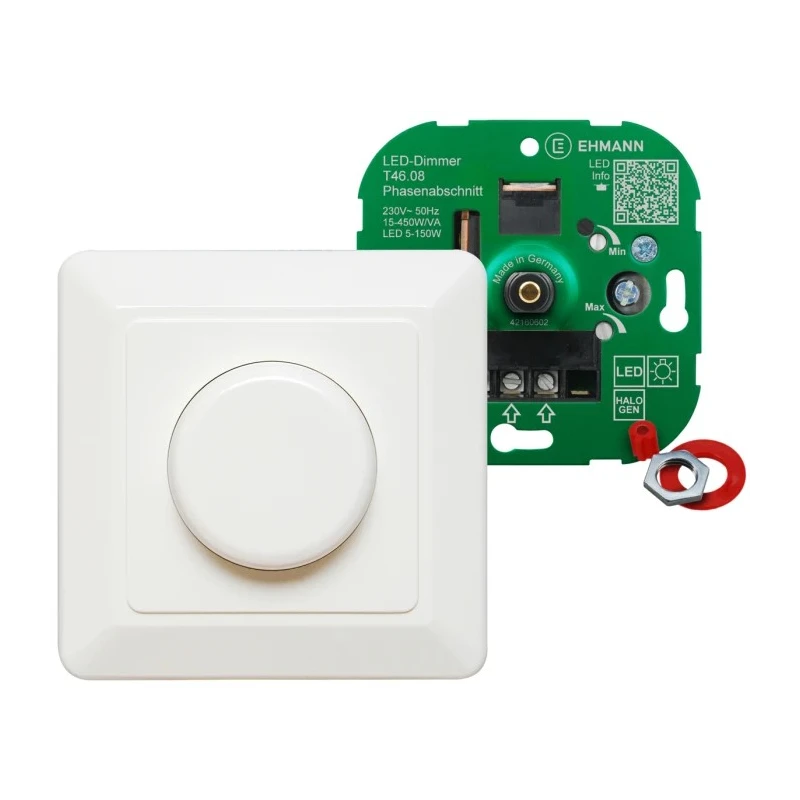 Bodo Ehmann 2 Way 1 Gang Rotary Dimmer Switch 230V 150W T46.08 4660X0800