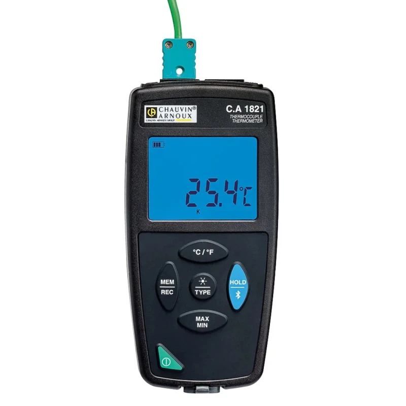 Chauvin Arnoux Handheld Digital Thermometer with Type S, R, E, K, N, T, J Probes 1767°C Accuracy 0.1% + 0.6°C P01654821