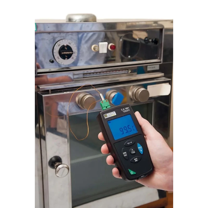 Chauvin Arnoux Handheld Digital Thermometer with Type S, R, E, K, N, T, J Probes 1767°C Accuracy 0.1% + 0.6°C P01654821